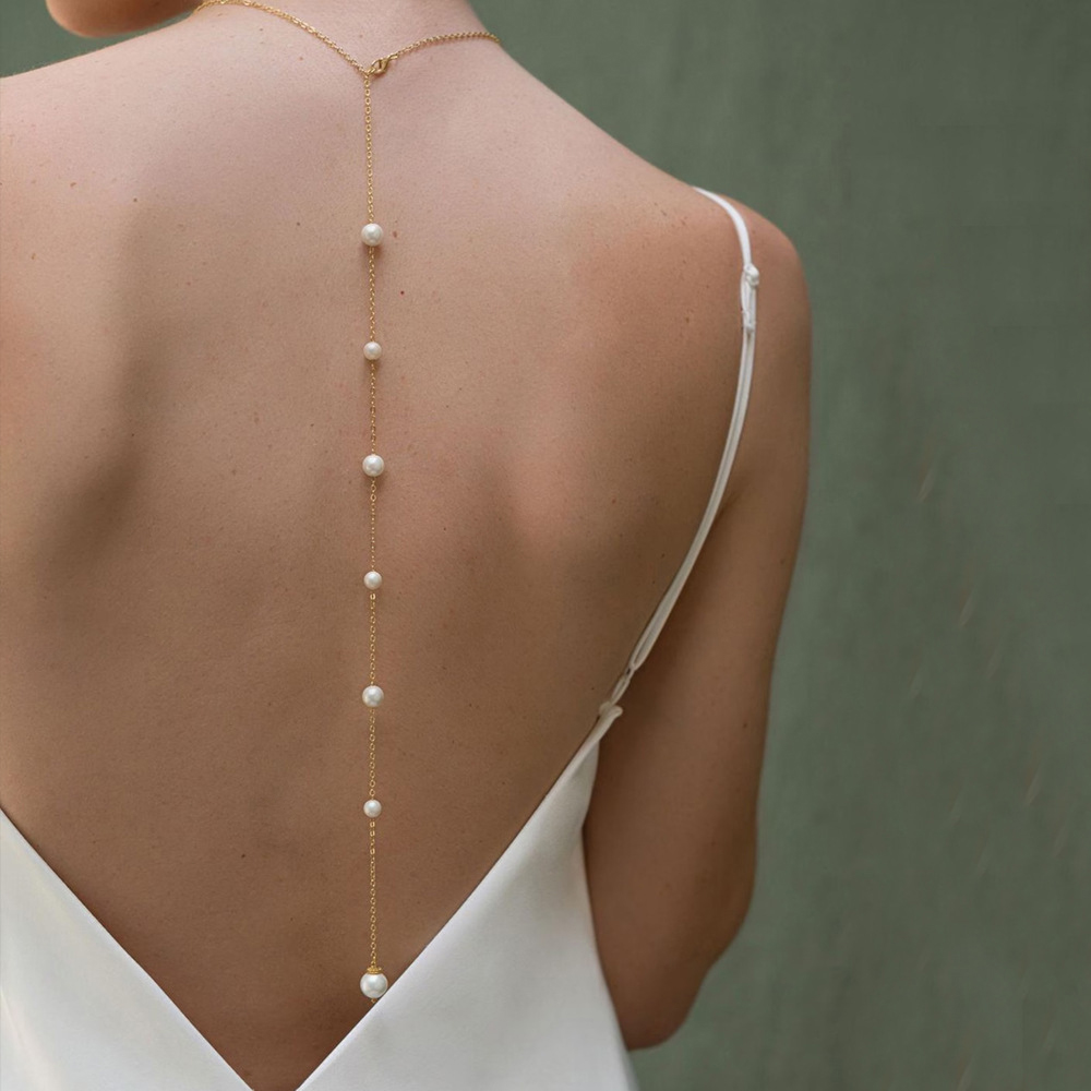 Body Jewelry For Backless Dress - البوهيمي الزفاف عودة سلسلة قلادة عارية