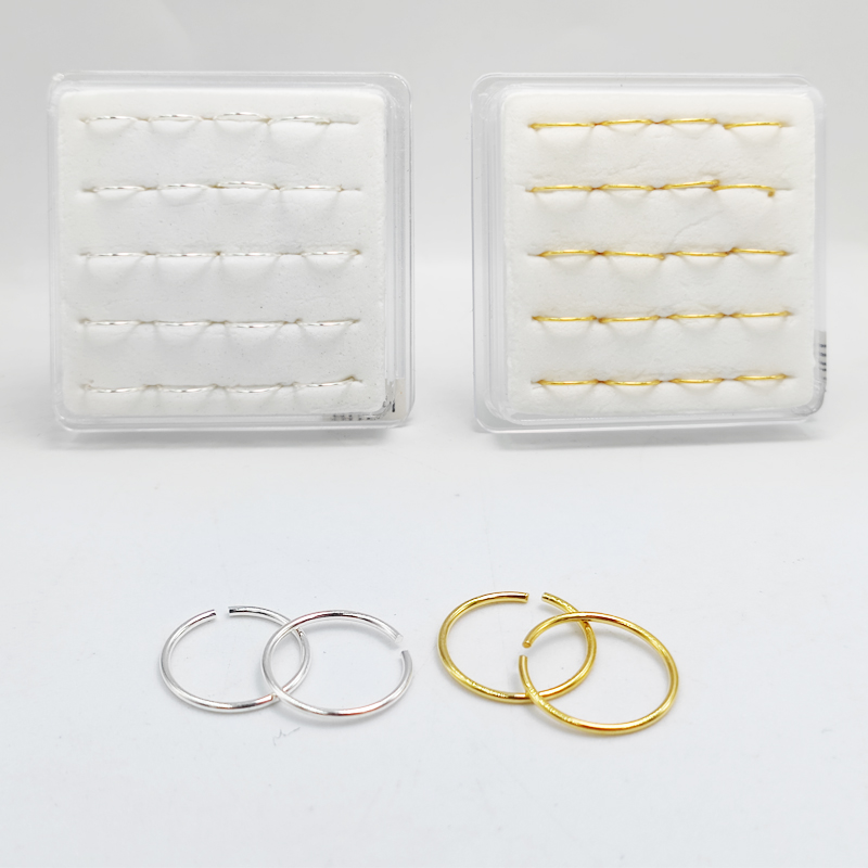 Body Jewelry Ear Piercing - 925 فضة الأنف الدائري هوب HuggieClassic