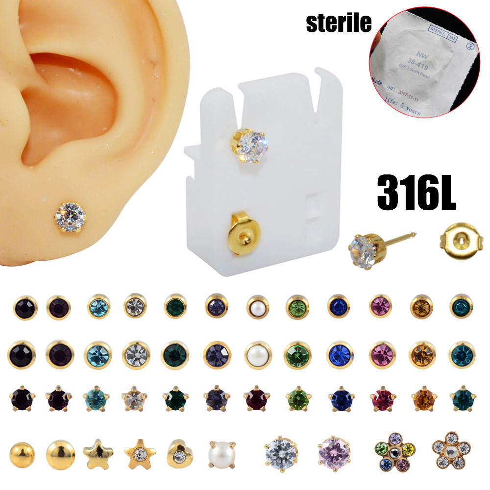 Body Jewelry Surgical Steel - أقراط من الذهب عيار 24 قيراط