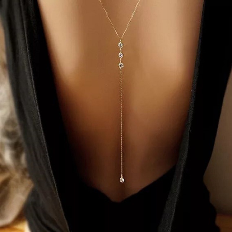 Body Jewelry Chain - جديد حجر الراين مثير المرأة عودة