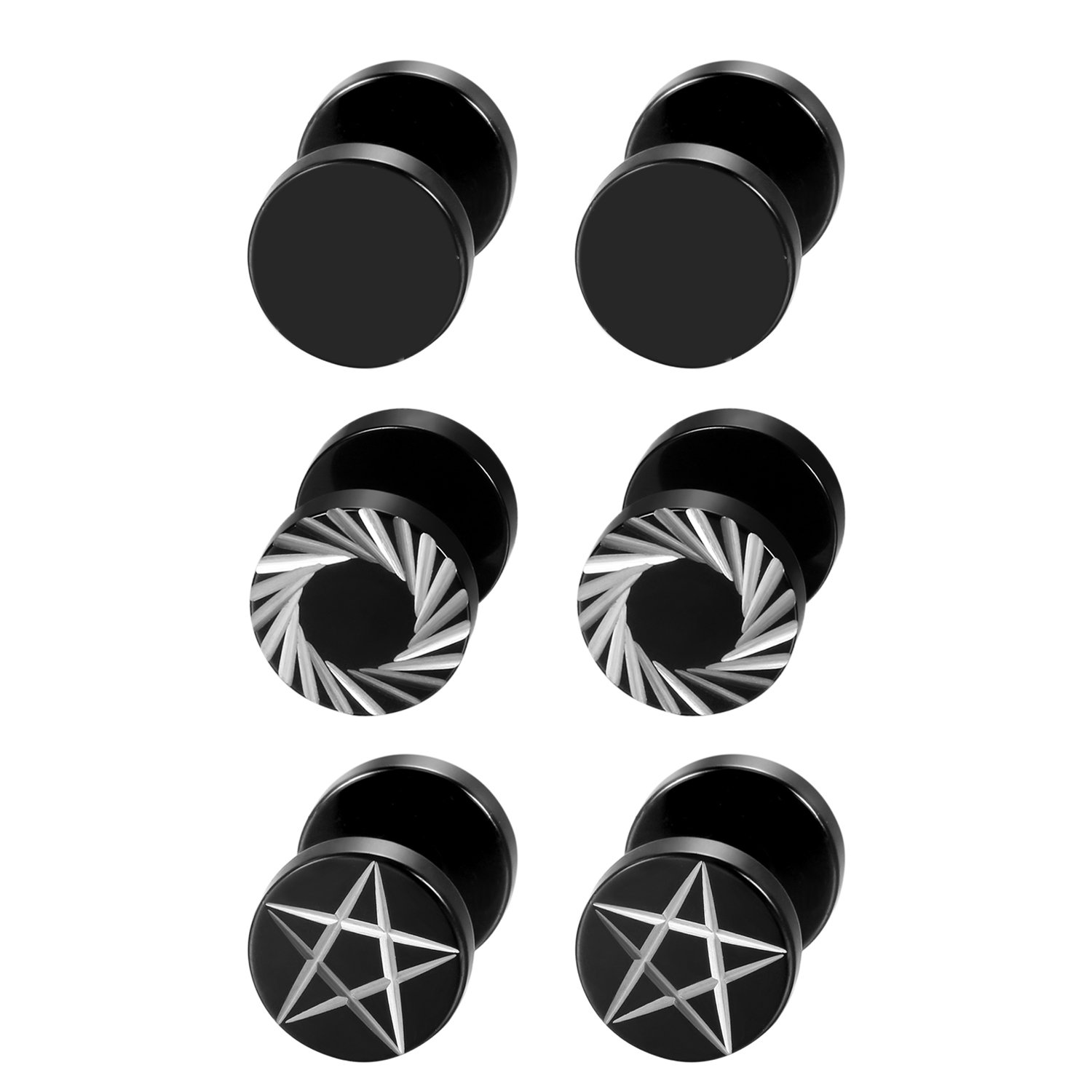 Body Jewelry Ear Gauges - 2 قطعة/6 قطعة وعاء من الستانليس