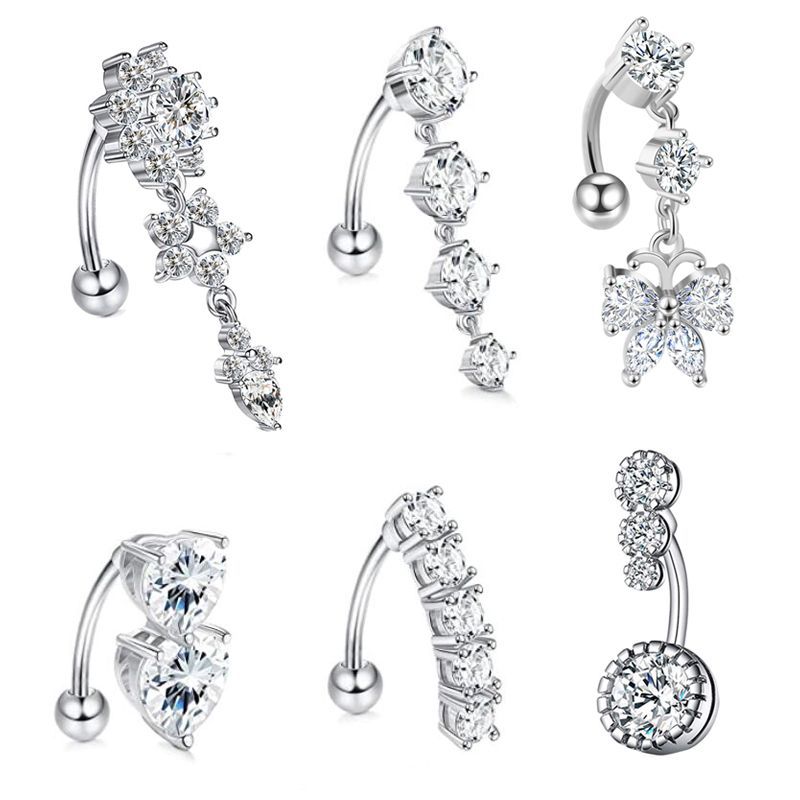 Body Jewelry Surgical Steel - حلقة سرة البطن المتدلية من الفولاذ