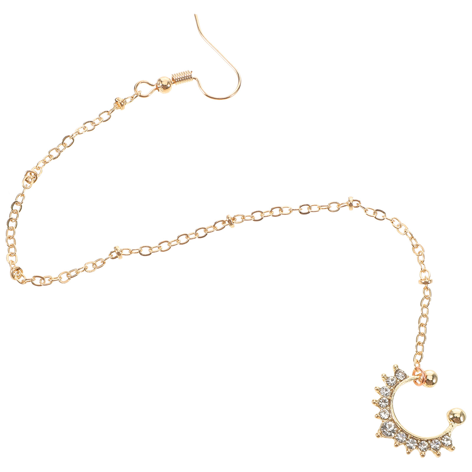 Body Jewelry And Earrings - حلقة أنف ذهبية مزيفة بدون ثقب