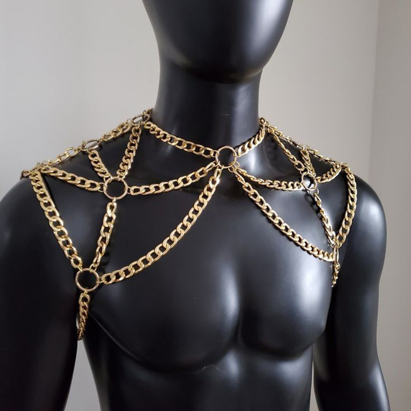 Body Jewelry Men - فاسق الرجال الكتف الجسم سلسلة الظهر