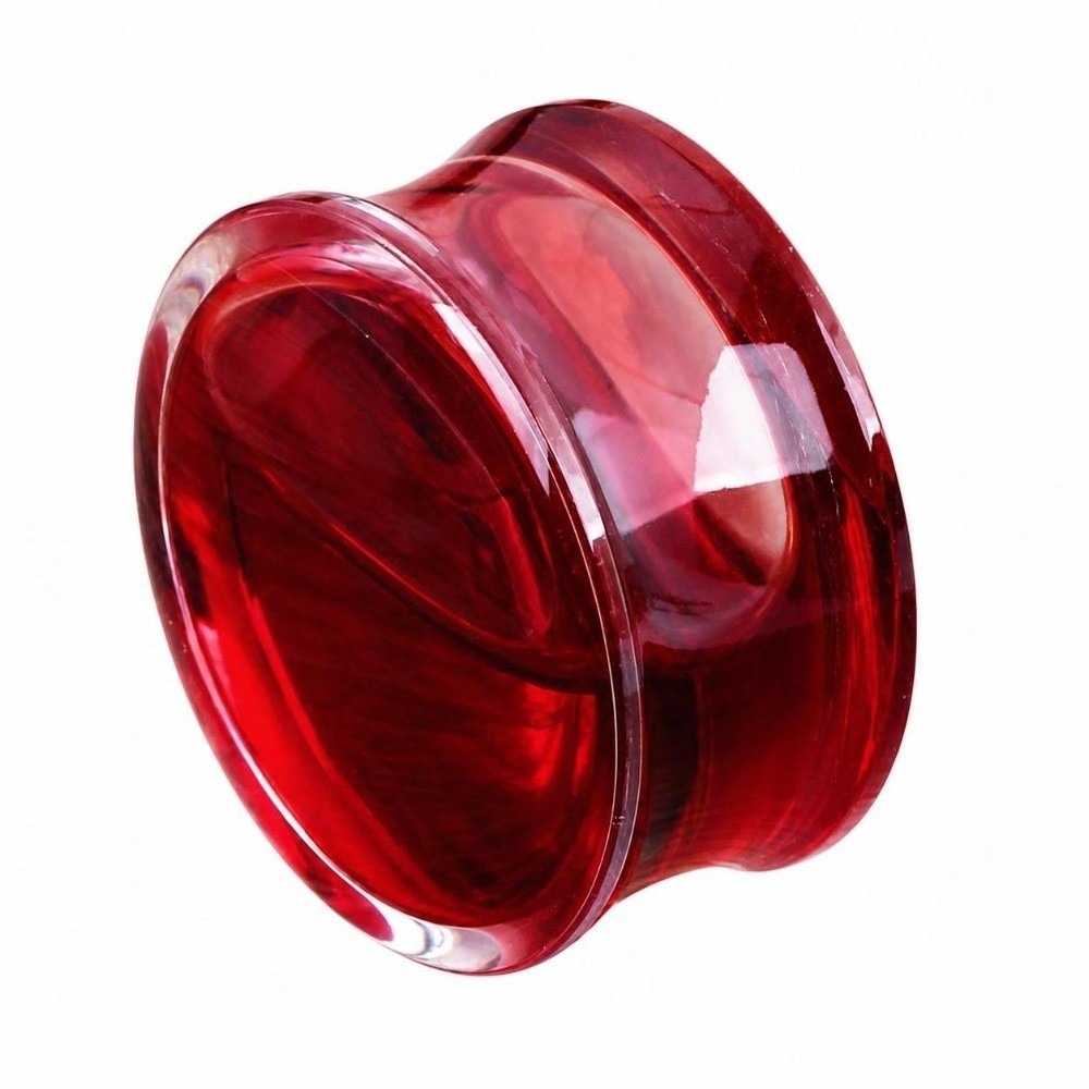 Body Jewelry Tunnels - حلق أذن مزدوج الشكل مملوء بالسوائل،
