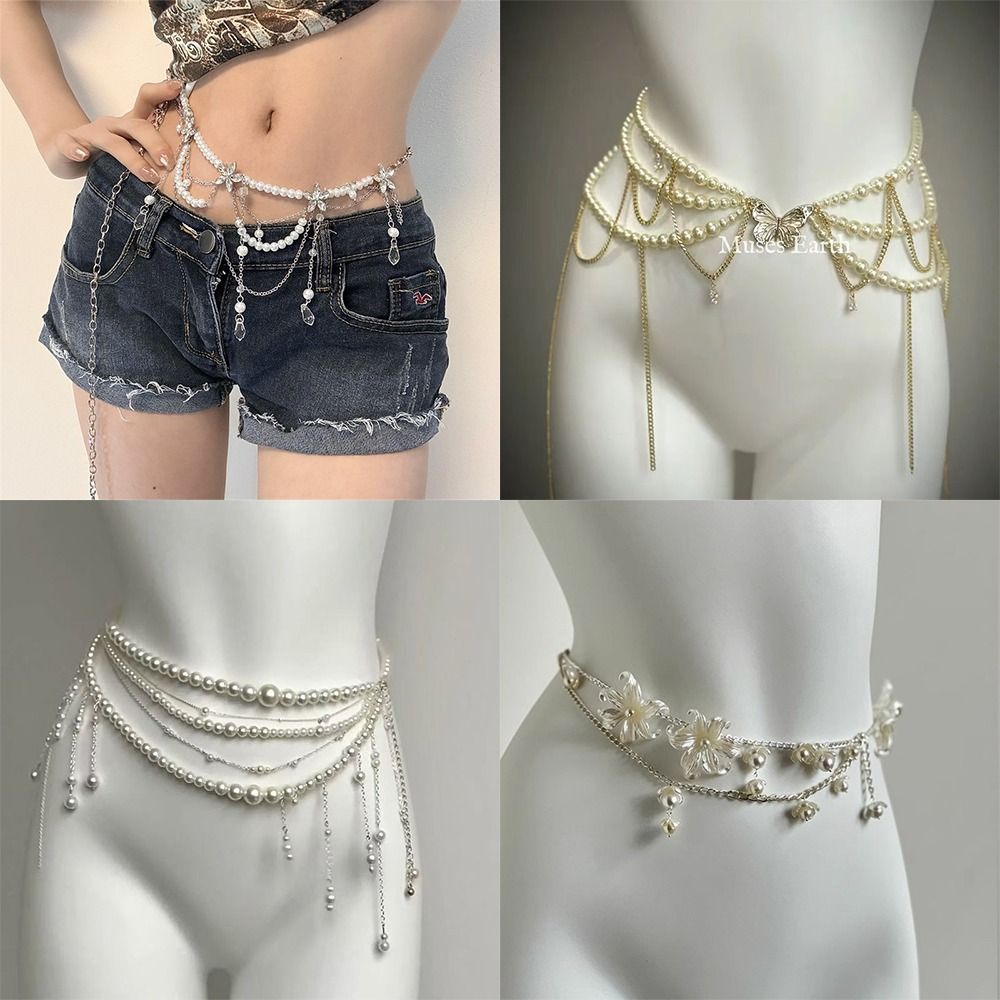 Body Jewelry Chain - أزياء أنيقة لؤلؤة الخصر سلاسل الخصر