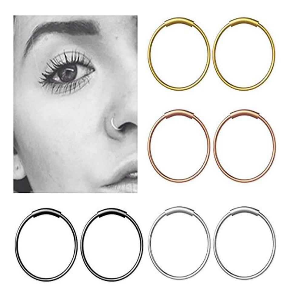 Body Jewelry Surgical Steel - 3 قطع/مجموعة حلقات مستمرة بدون درزات
