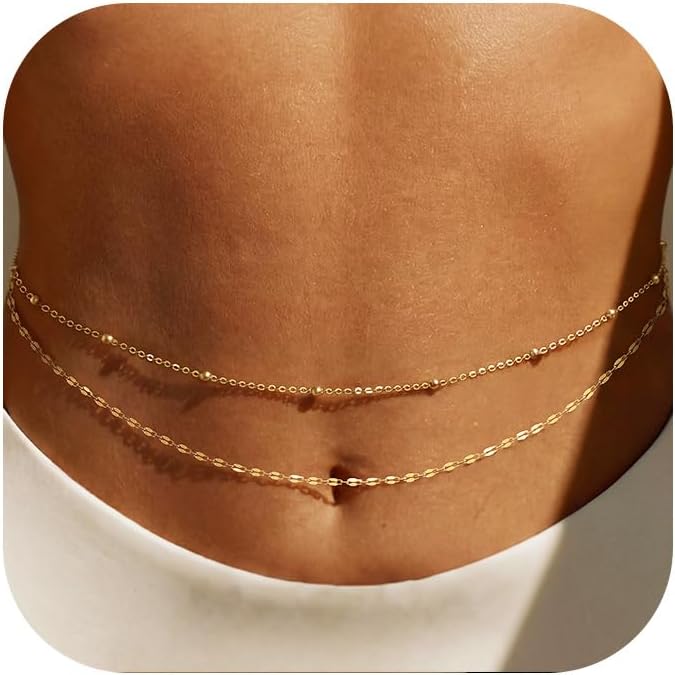 Body Jewelry Chain - سلسلة خصر مطلية بالذهب عيار 14