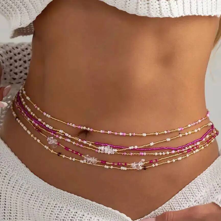 Body Jewelry Chain - مجموعة من 6 قطع سلاسل خصر