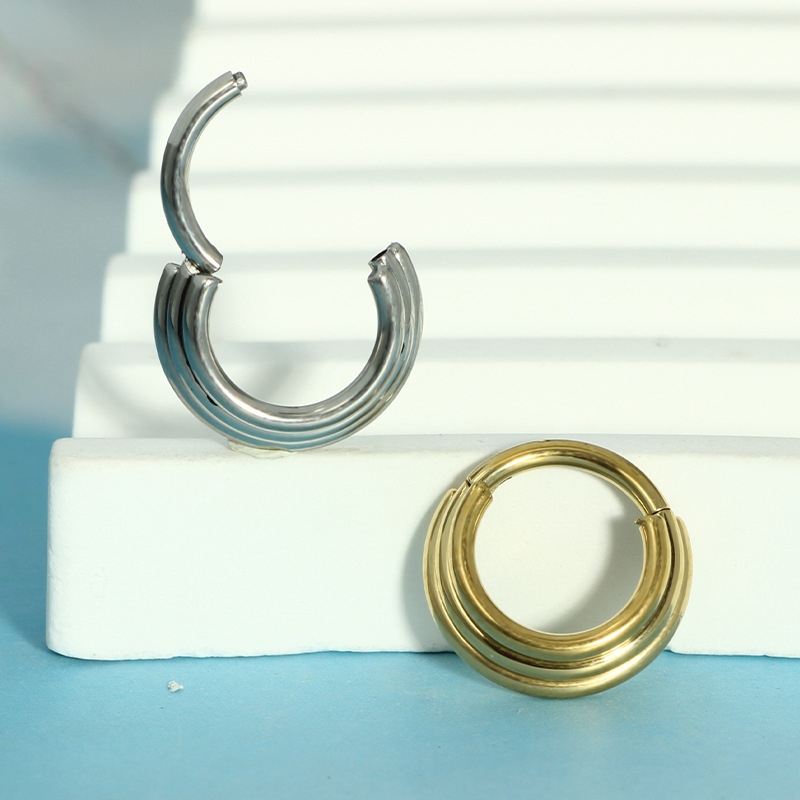 الأنف هوب أقراط معدنية الأنف ا - مراجعة Body Jewelry Cartilage Earrings وسعره