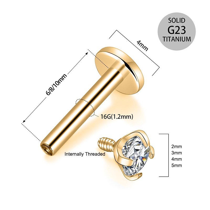 أقراط من التيتانيوم عيار 16G ب - مراجعة Body Jewelry Cartilage Earrings وسعره