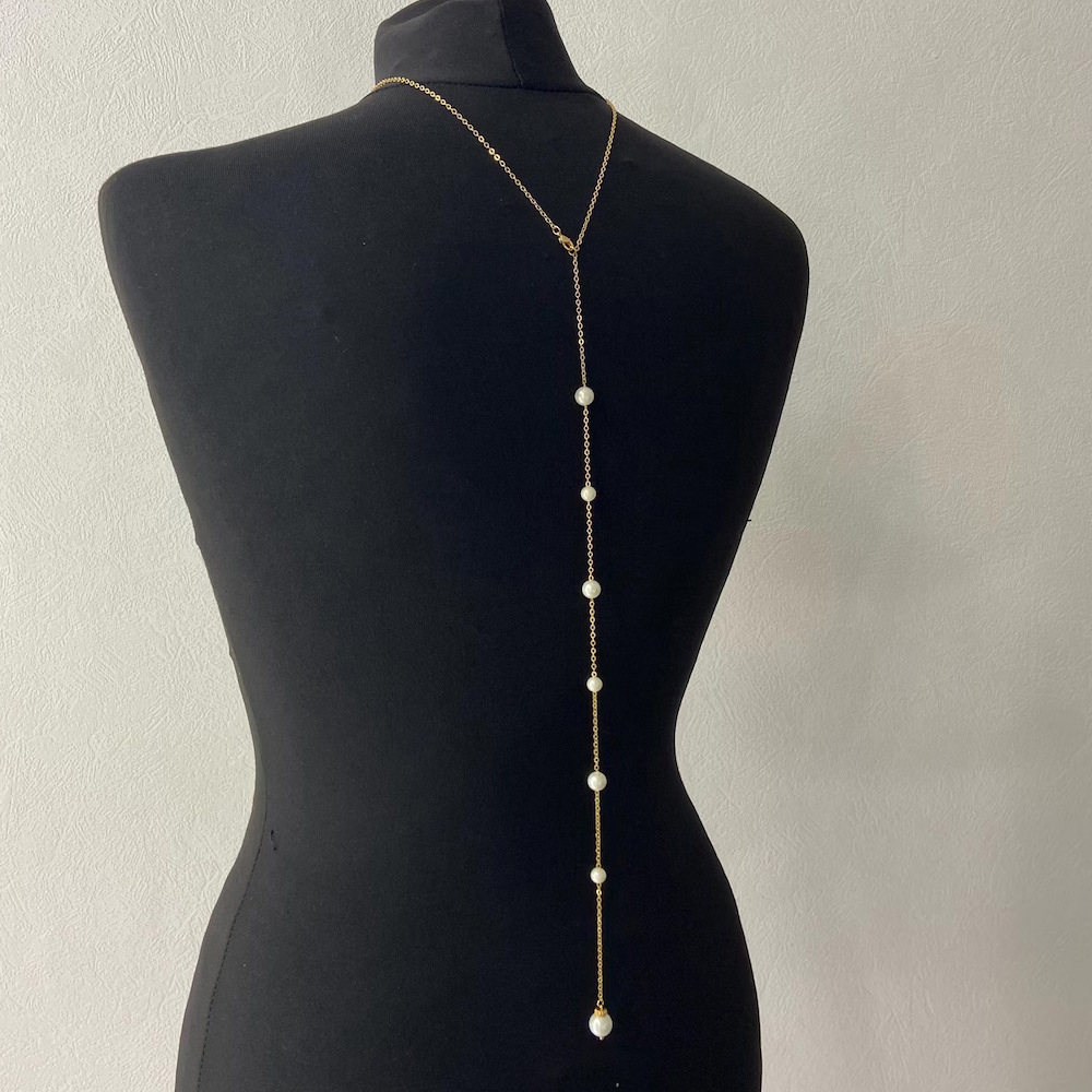البوهيمي الزفاف عودة سلسلة قلا - مراجعة Body Jewelry For Backless Dress وسعره