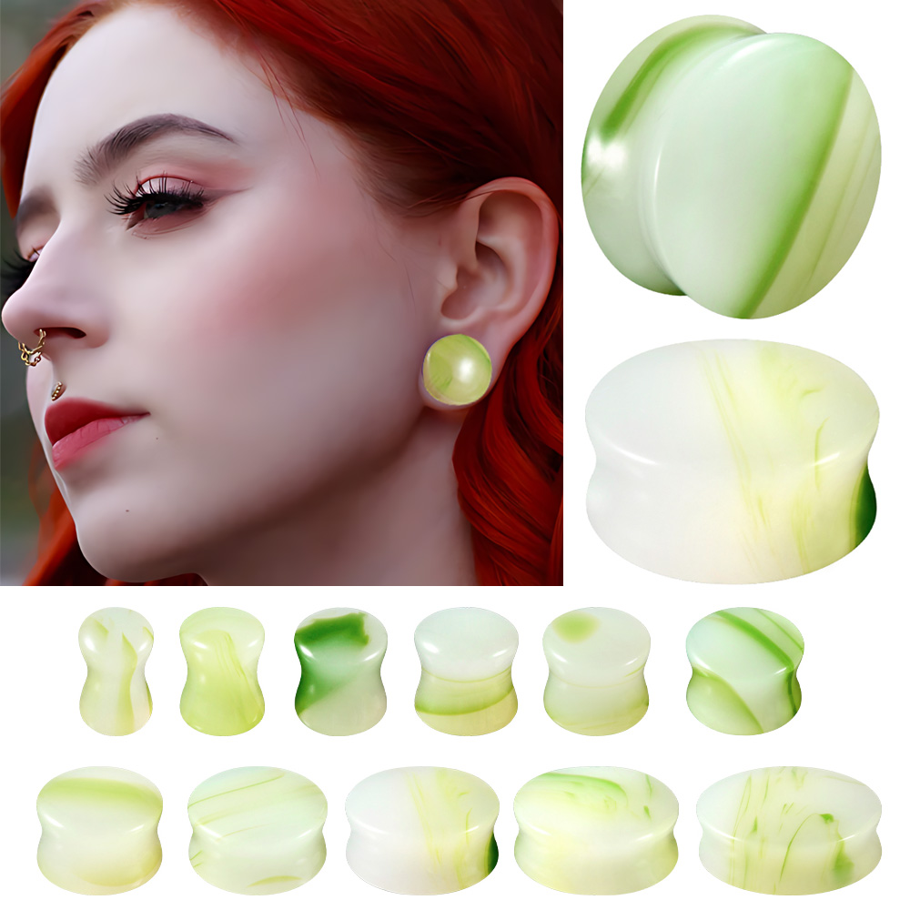 1/2/22 قطعة الزجاج والحجر جولة - مراجعة Body Jewelry Ear Gauges وسعره