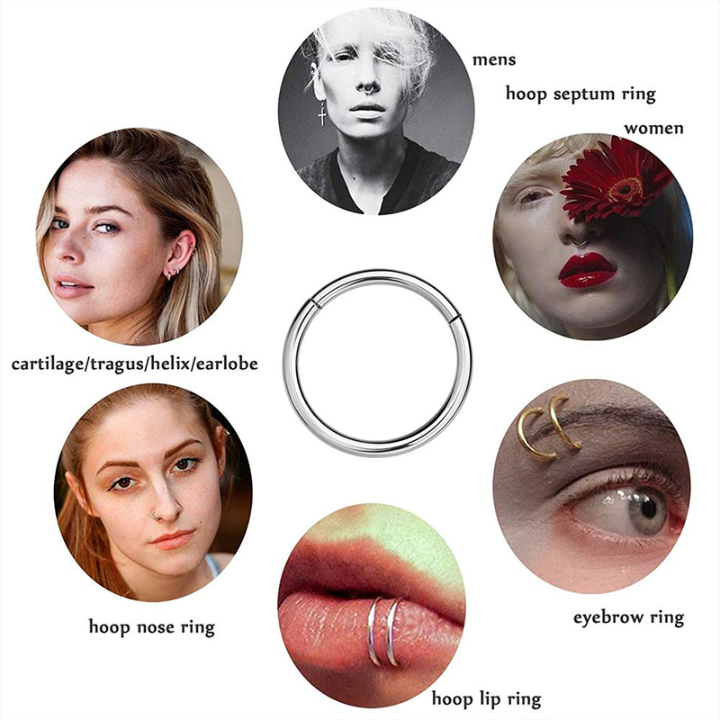 حلقات أنف وفواصل أنفية من الفو - مراجعة Body Jewelry And Earrings وسعره
