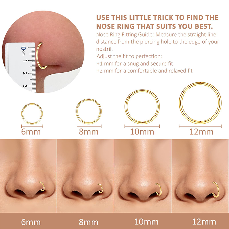حلقات أنف وفواصل أنفية من الفو - مراجعة Body Jewelry And Earrings وسعره