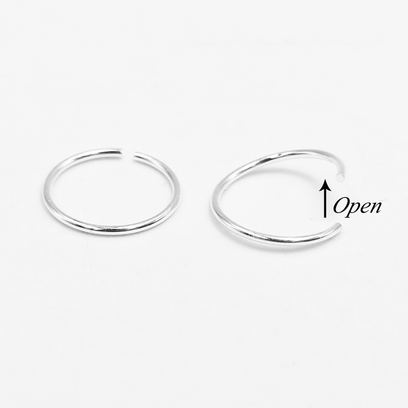925 فضة الأنف الدائري هوب Hugg - مراجعة Body Jewelry Ear Piercing وسعره