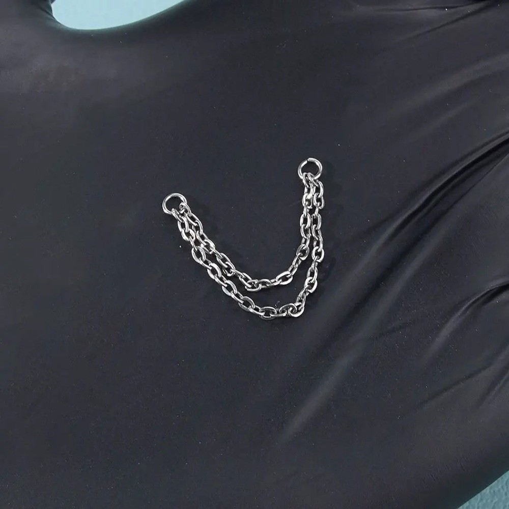 سلسلة أنف من التيتانيوم ثلاثية - مراجعة Body Jewelry Ear Piercing وسعره
