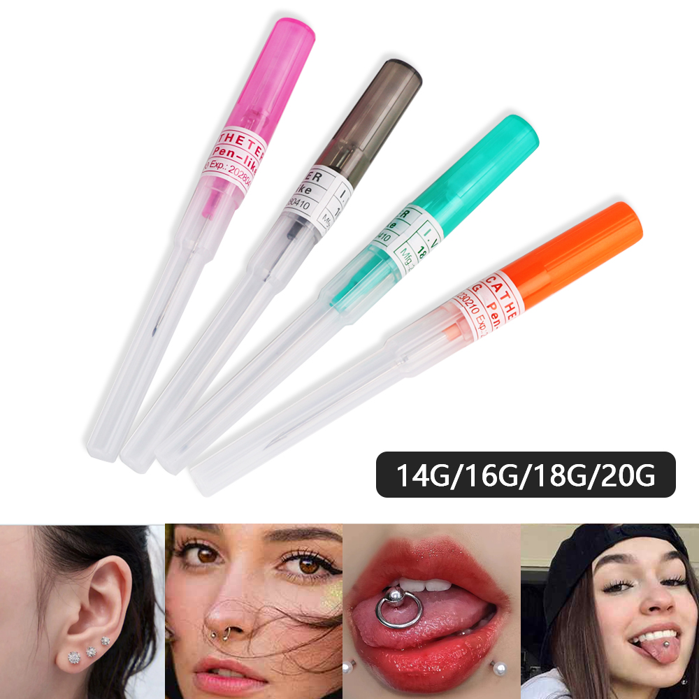إبر ثقب معقمة للاستخدام مرة وا - مراجعة Body Jewelry Ear Piercing وسعره