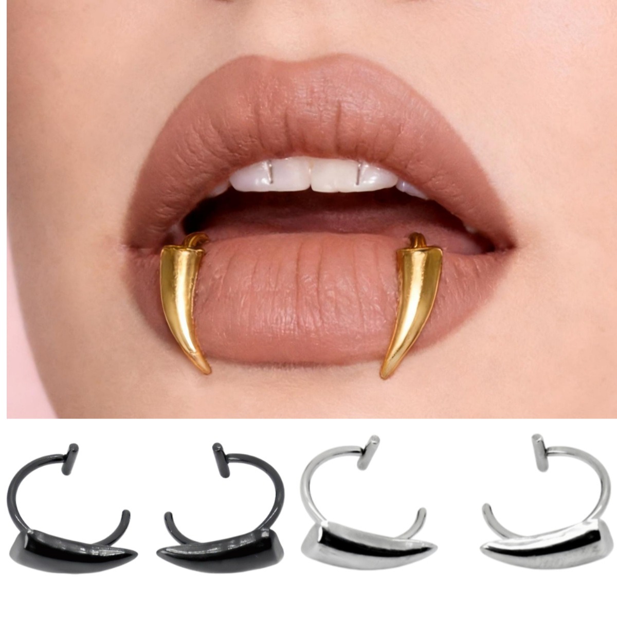 مشبك شفاه من الفولاذ المقاوم ل - مراجعة Body Jewelry Men وسعره