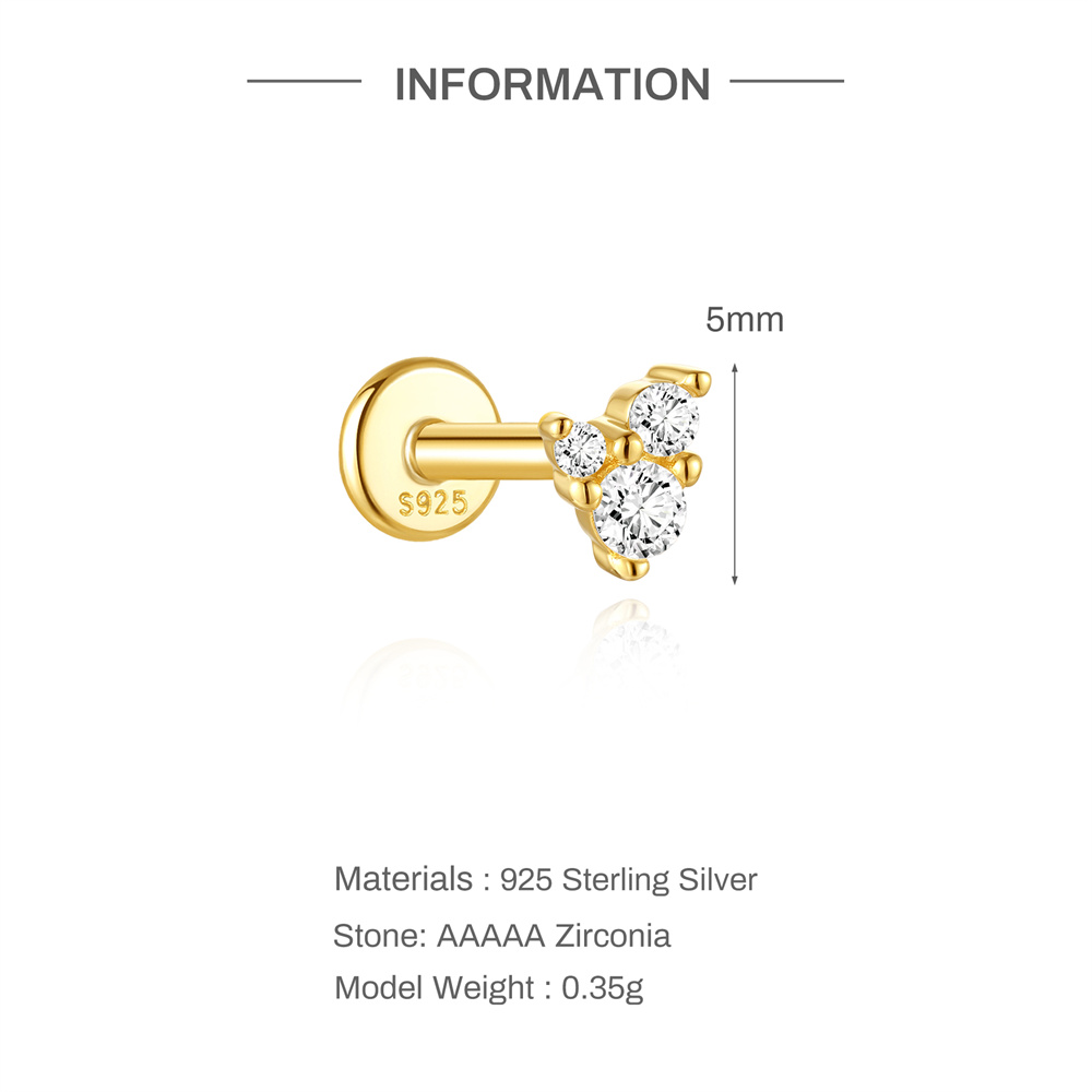 مساعد 925 فضة الأذن العظام قرط - مراجعة Body Jewelry Ear Piercing وسعره
