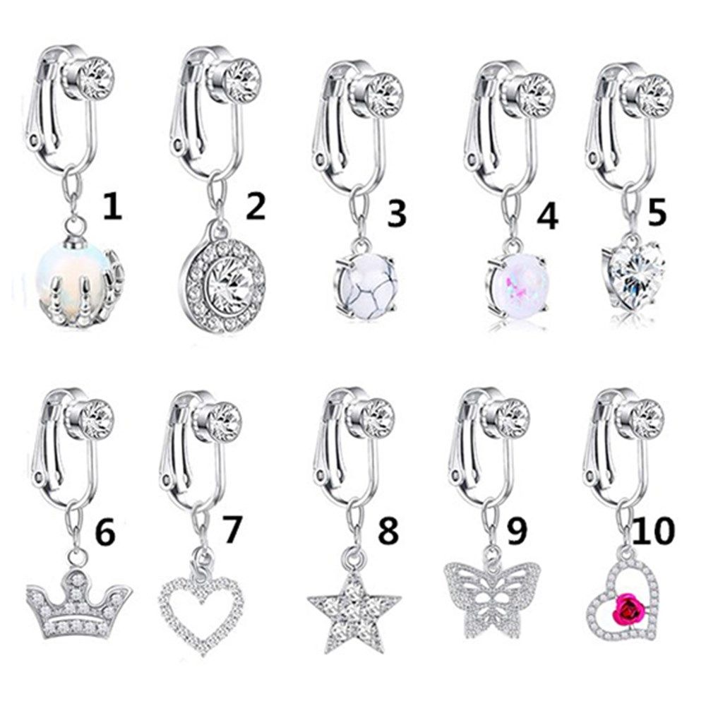 الاكسسوارات كليب على الأقراط ا - مراجعة Body Jewelry Cartilage Earrings وسعره
