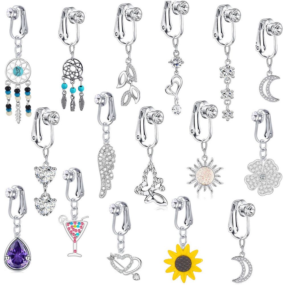 فو فراشة البطن وهمية وهمية ثقب - مراجعة Body Jewelry And Earrings وسعره