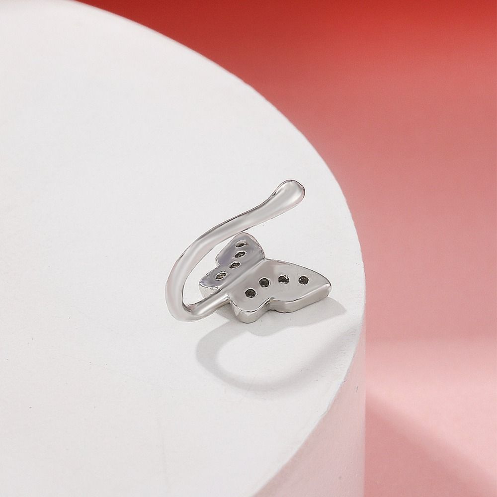 حلقة أنف بتصميم فراشة مرصعة با - مراجعة Body Jewelry Ear Piercing وسعره