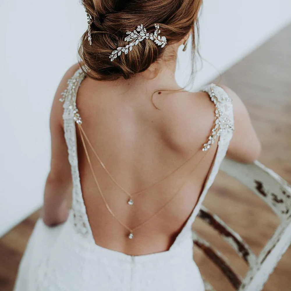 قلادة سلسلة ظهر بشرابة من الزر - مراجعة Body Jewelry For Backless Dress وسعره
