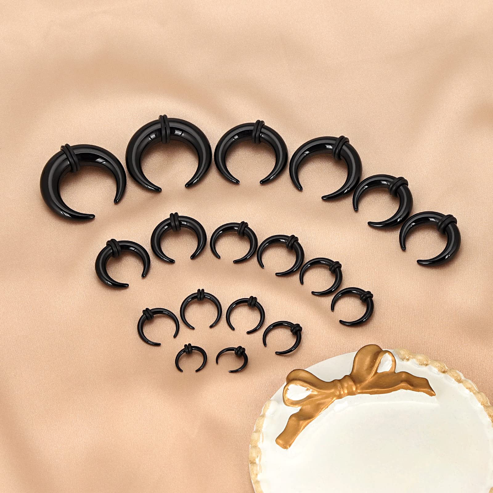 18 قطعة الحاجز الاكريليك Pinch - مراجعة Body Jewelry Ear Gauges وسعره