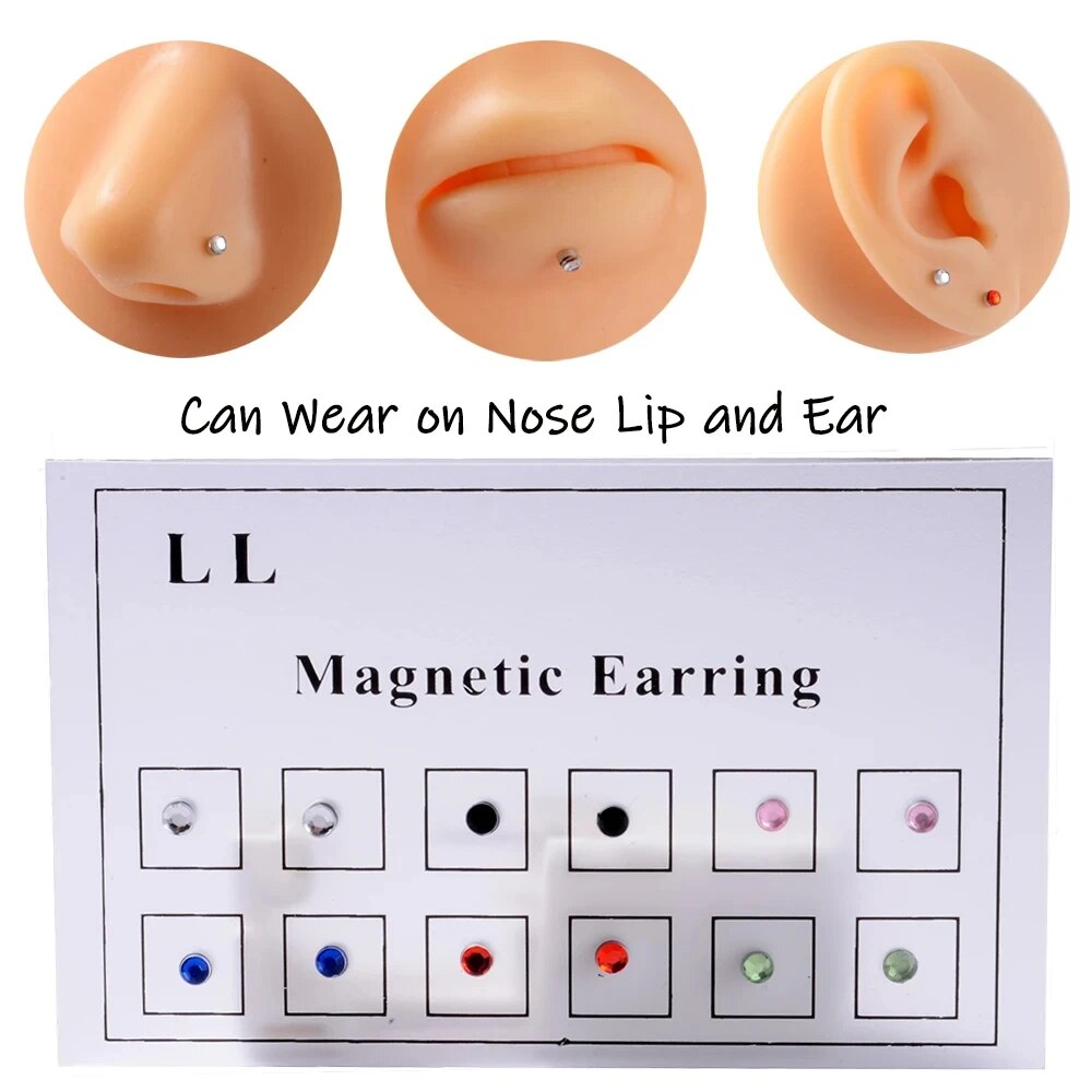 12 قطعة/بطاقة الغشاش وهمية غير - مراجعة Body Jewelry Cartilage Earrings وسعره