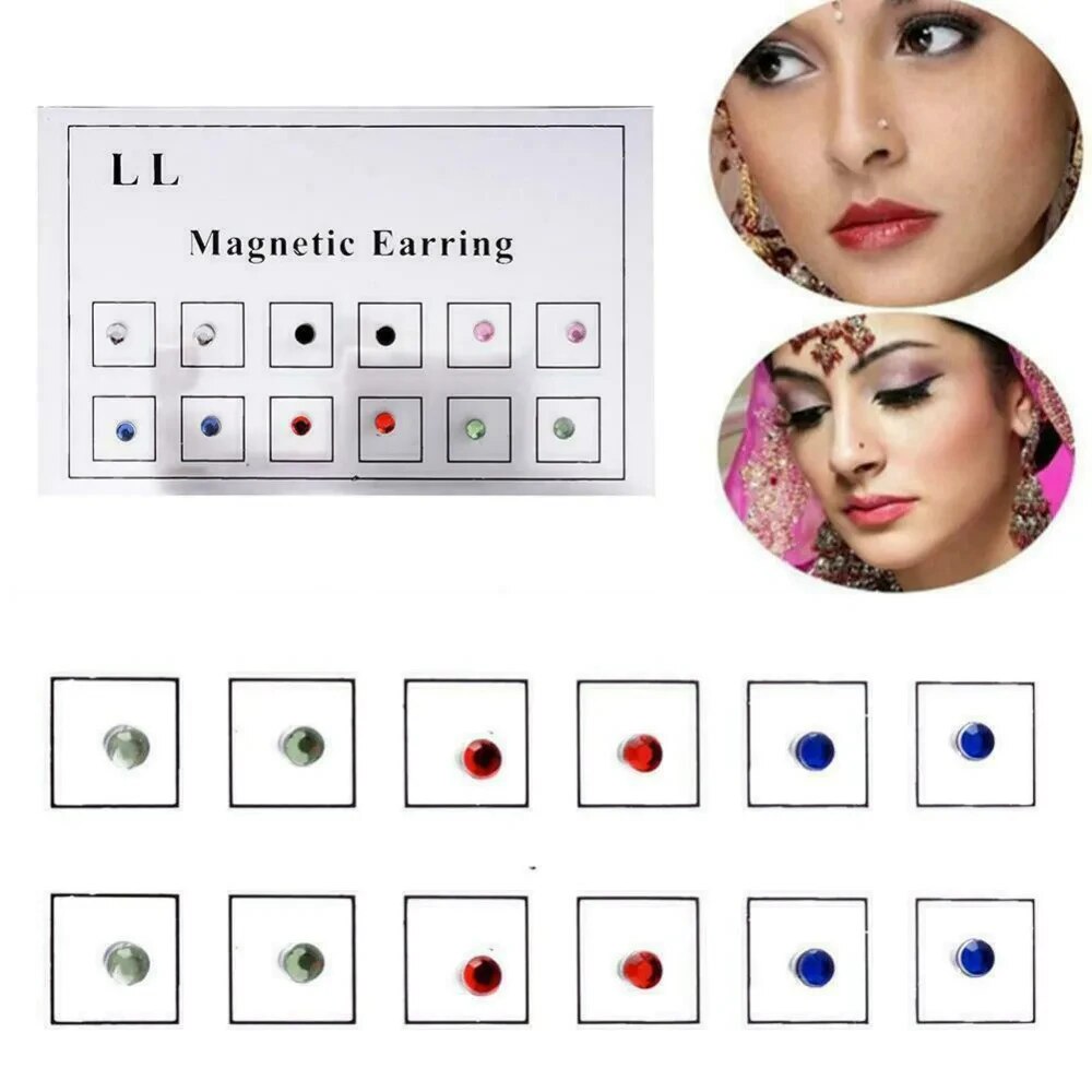12 قطعة/بطاقة الغشاش وهمية غير - مراجعة Body Jewelry Cartilage Earrings وسعره