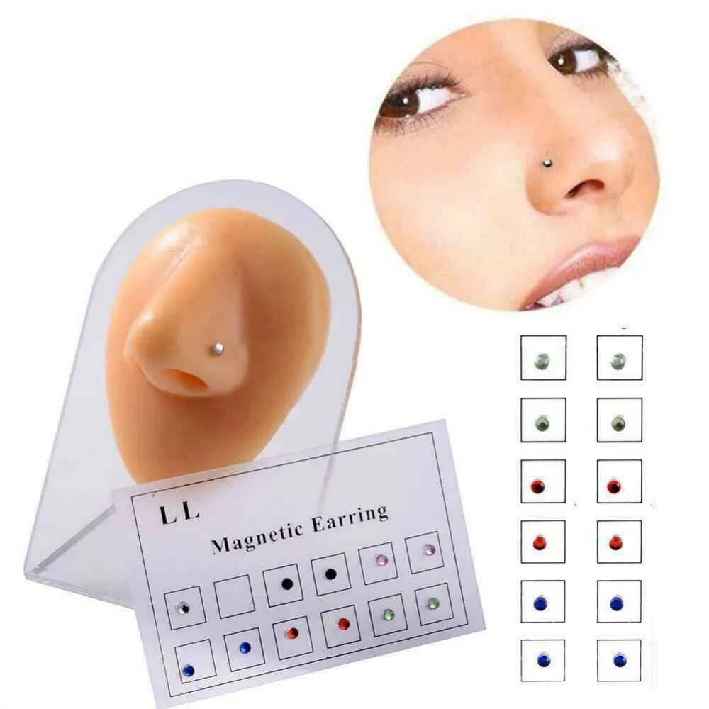 12 قطعة/بطاقة الغشاش وهمية غير - مراجعة Body Jewelry Cartilage Earrings وسعره