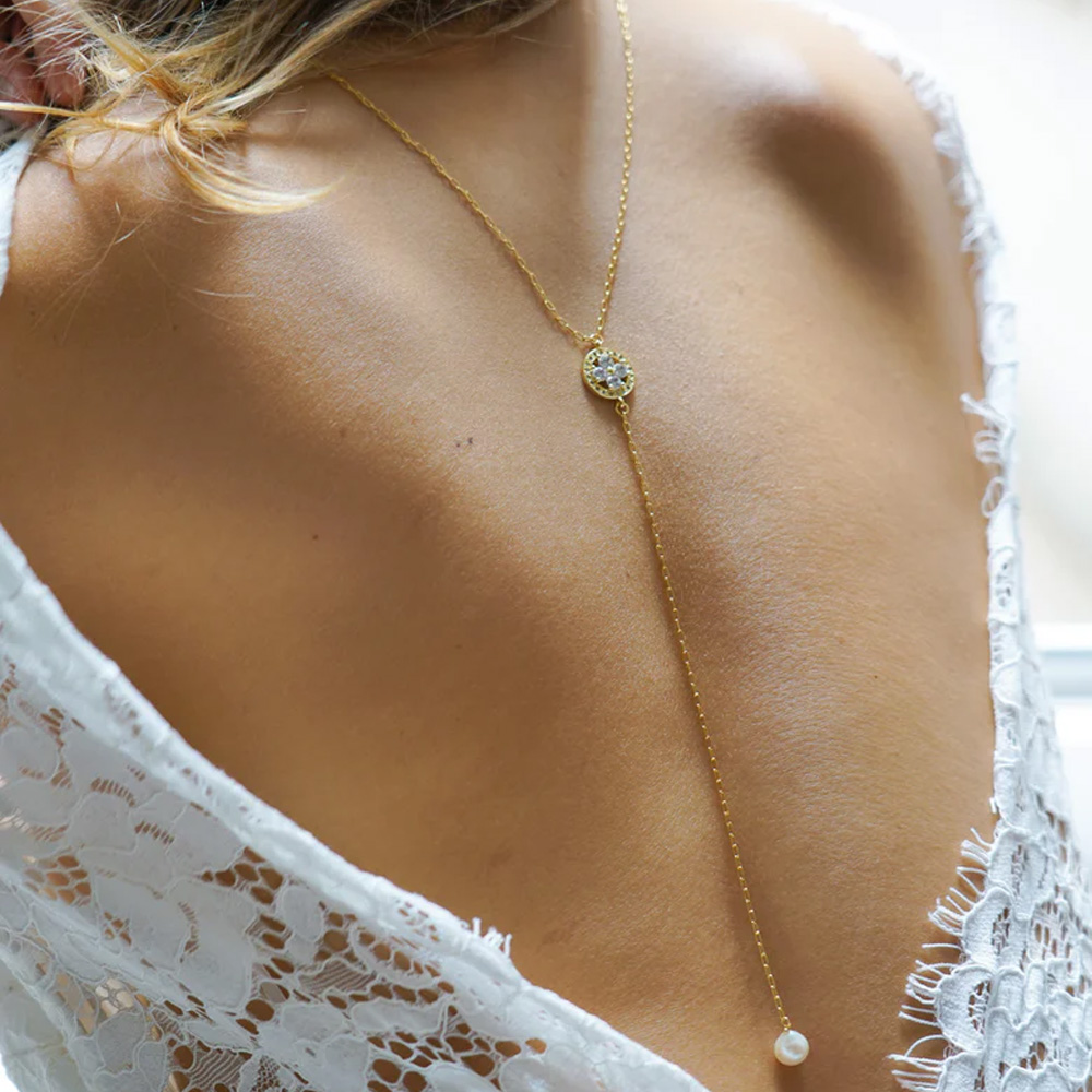 ستونيفانز-سلسلة ظهر لؤلؤية بسي - مراجعة Body Jewelry For Backless Dress وسعره