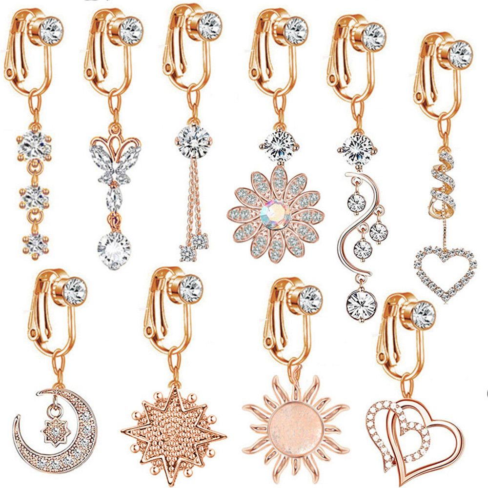 مشبك أذن على شكل حلقة سرة البط - مراجعة Body Jewelry Cartilage Earrings وسعره