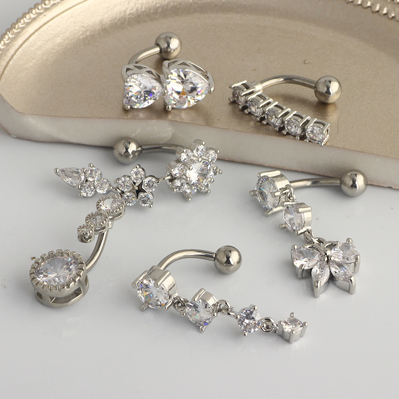 حلقة سرة البطن المتدلية من الف - مراجعة Body Jewelry Surgical Steel وسعره