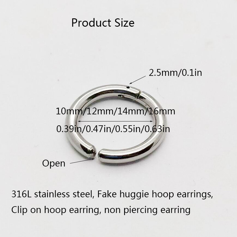 وهمية Huggie هوب أقراط للرجال  - مراجعة Body Jewelry Cartilage Earrings وسعره