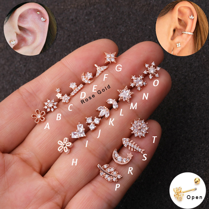 1 قطعة 20g روز الذهب تشيكوسلوف - مراجعة Body Jewelry Tunnels وسعره