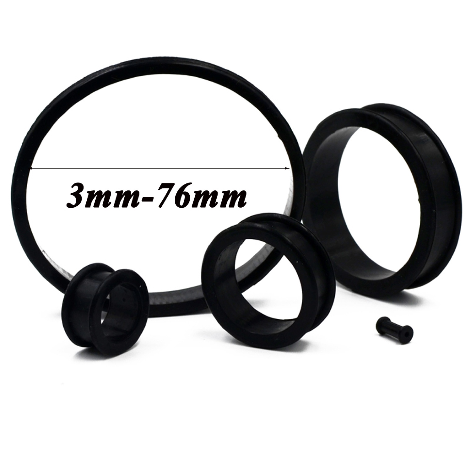 2pcs Supersize مرنة السيليكون  - مراجعة Body Jewelry Ear Gauges وسعره