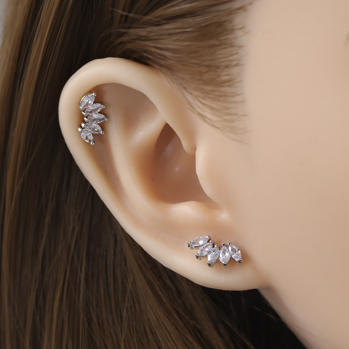 2 قطعة أقراط الغضروف مسمار للن - مراجعة Body Jewelry Surgical Steel وسعره