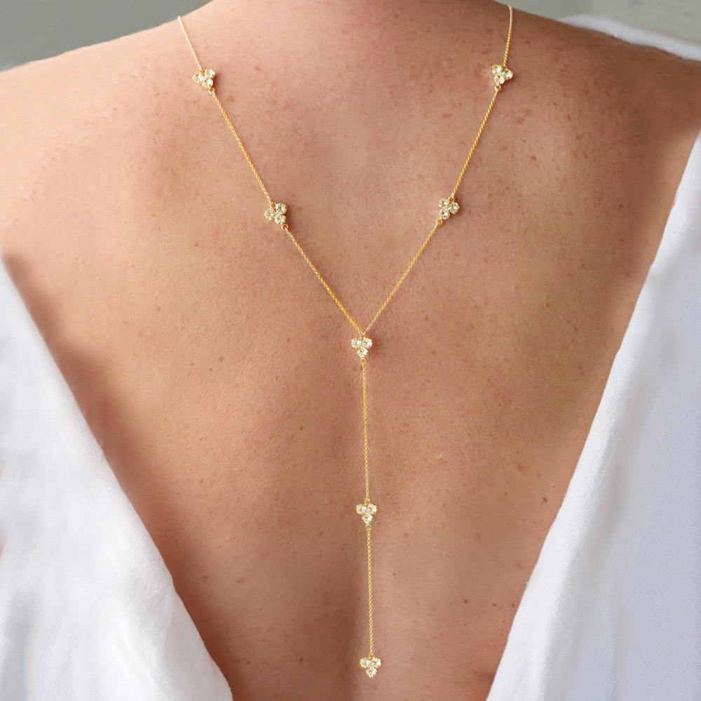 Stonefans أنيقة كريستال عودة ق - مراجعة Body Jewelry For Backless Dress وسعره