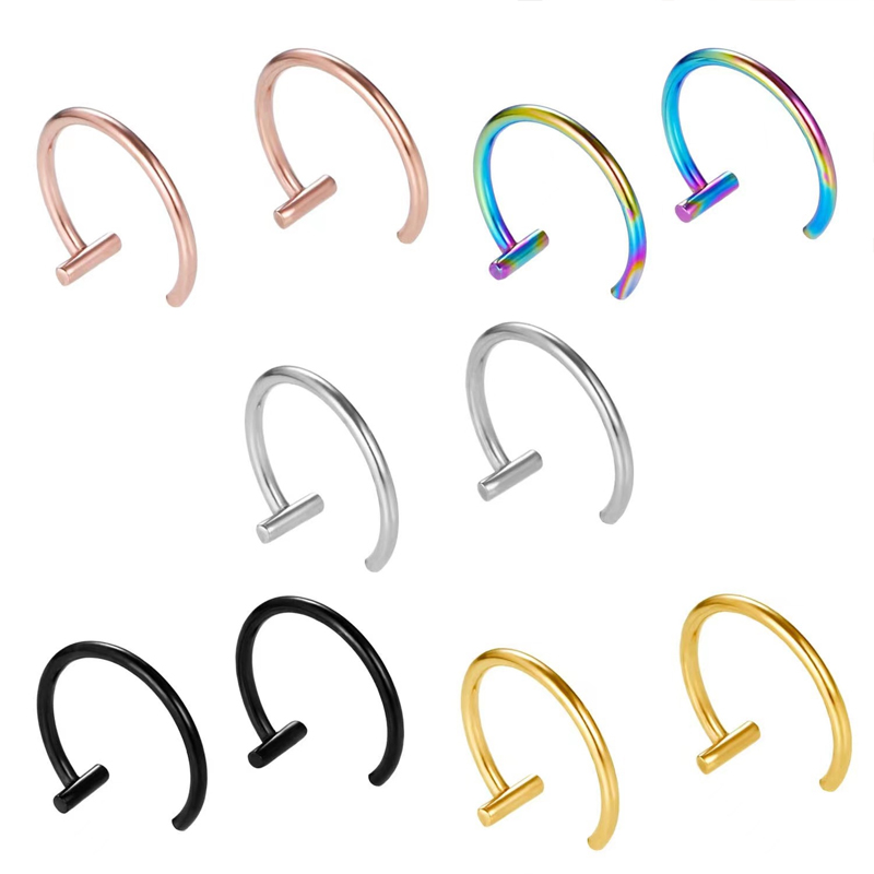 حلقات شفاه من الفولاذ الجراحي  - مراجعة Body Jewelry Cartilage Earrings وسعره
