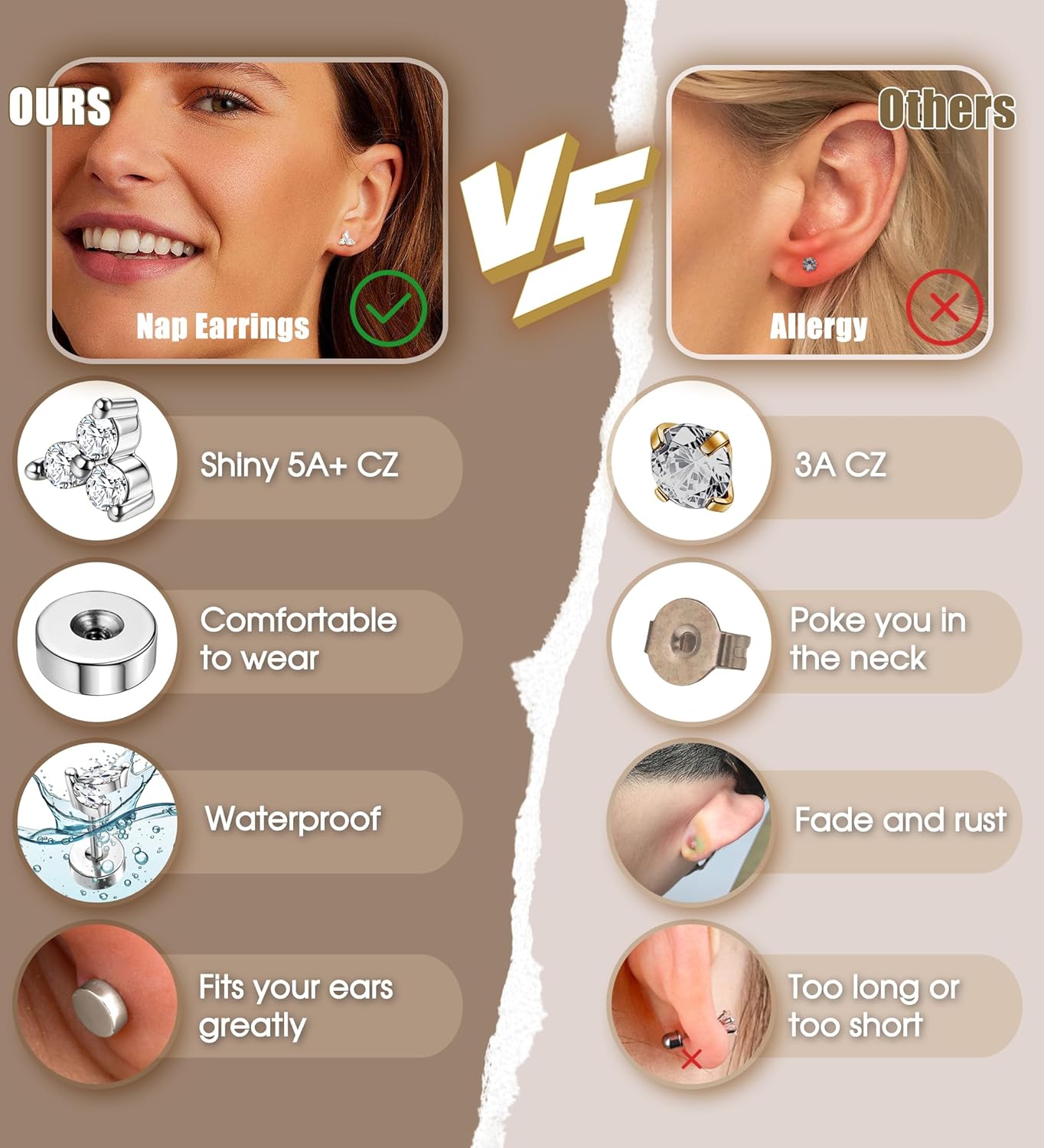 Bobisty 1 قطعة أقراط للأذنين ا - مراجعة Body Jewelry Surgical Steel وسعره
