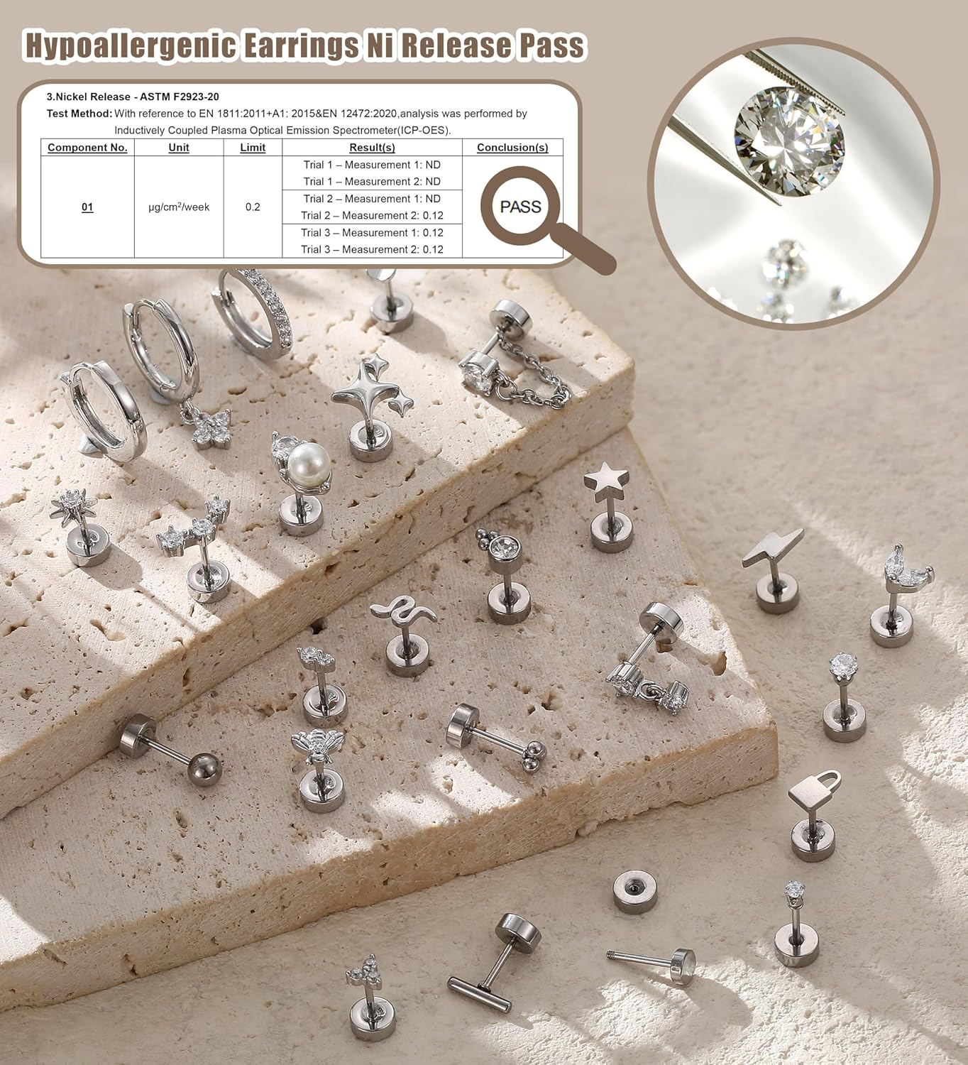 Bobisty 1 قطعة أقراط للأذنين ا - مراجعة Body Jewelry Surgical Steel وسعره