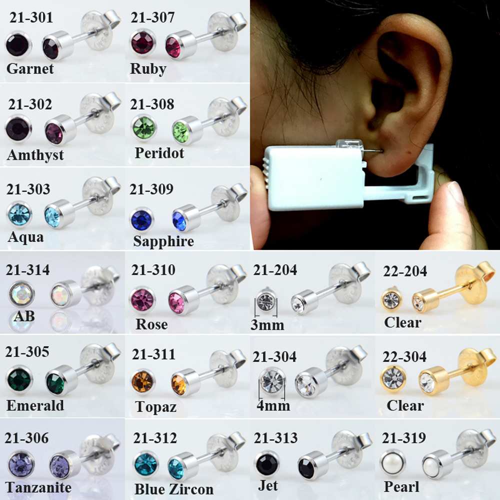 24 قطعة/صندوق لا ألم الأذن ثقب - مراجعة Body Jewelry Tunnels وسعره