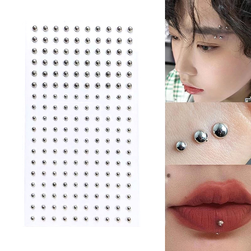 الماس ملصق وهمية الأنف مسمار ا - مراجعة Body Jewelry Ear Piercing وسعره
