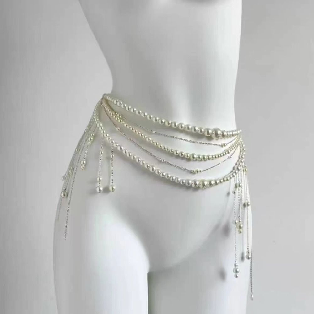 أزياء أنيقة لؤلؤة الخصر سلاسل  - مراجعة Body Jewelry Chain وسعره