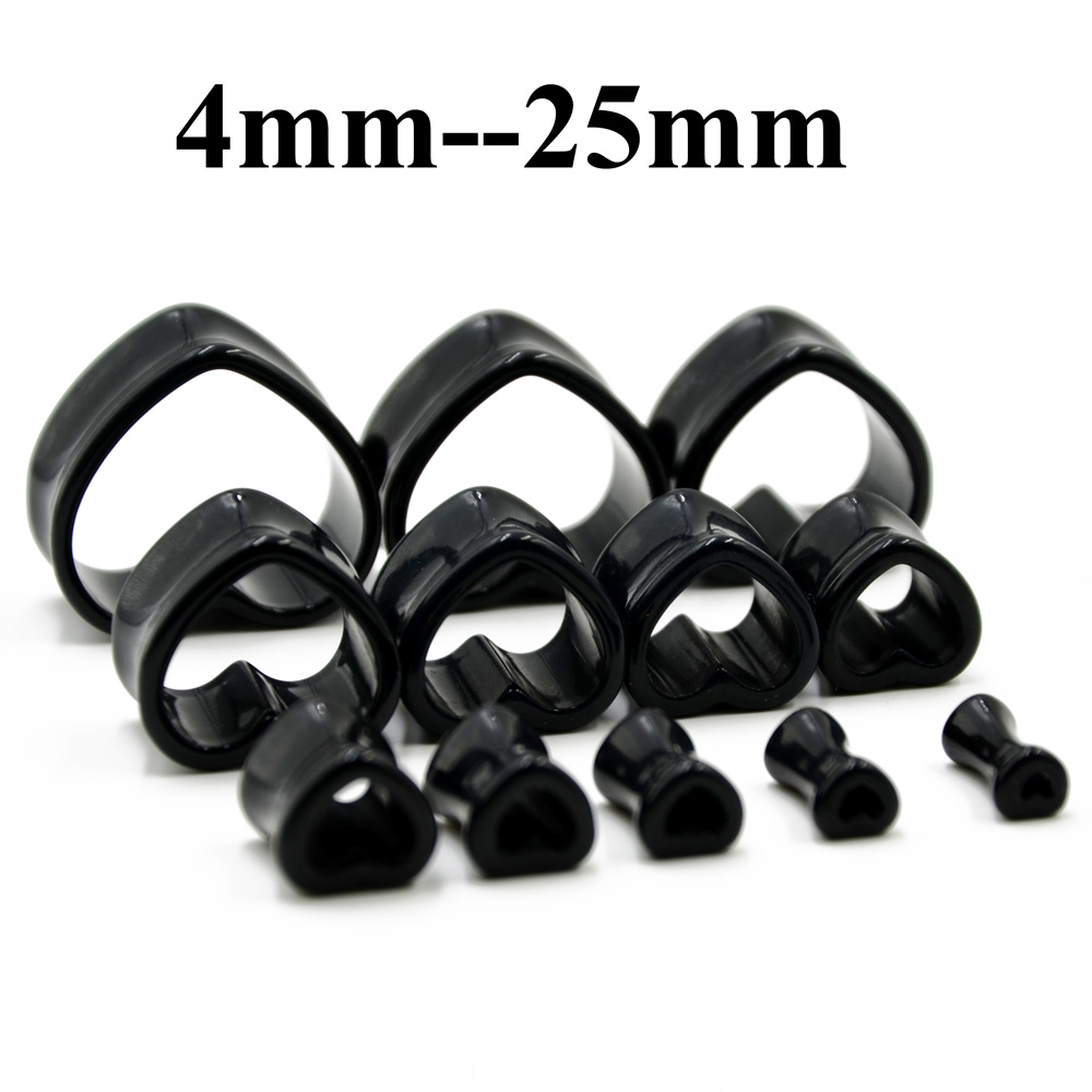 الاكريليك الحب أسود أبيض على ش - مراجعة Body Jewelry Ear Gauges وسعره