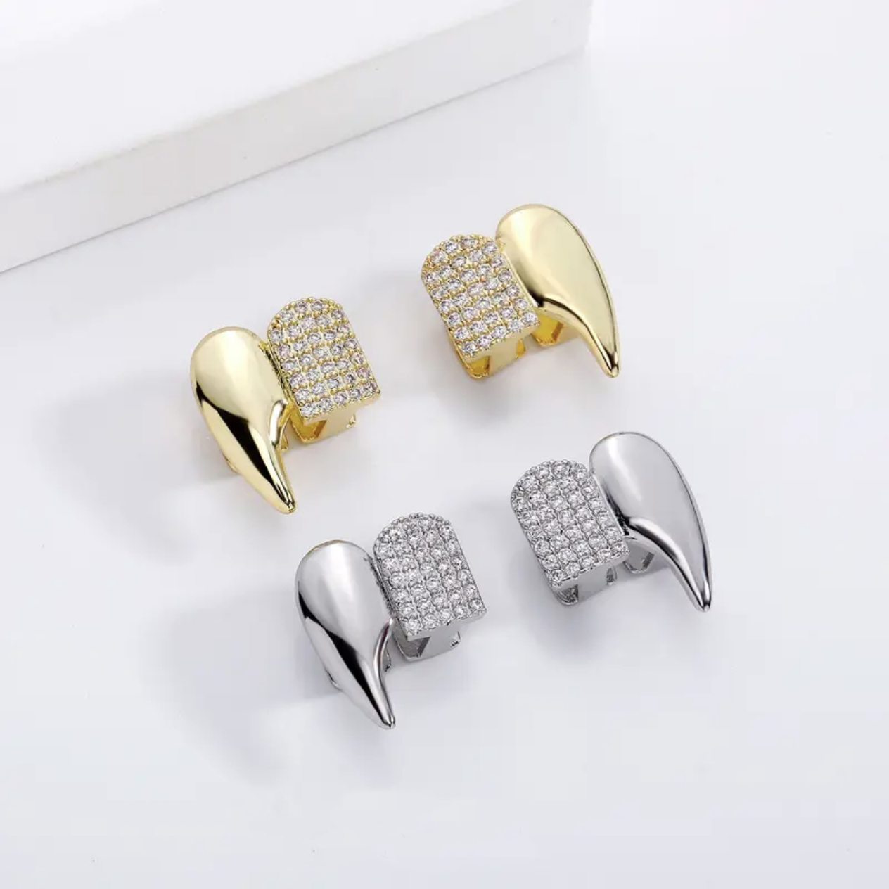 أسنان مدببة مطلية بالزركونيوم، - مراجعة Body Jewelry Men وسعره
