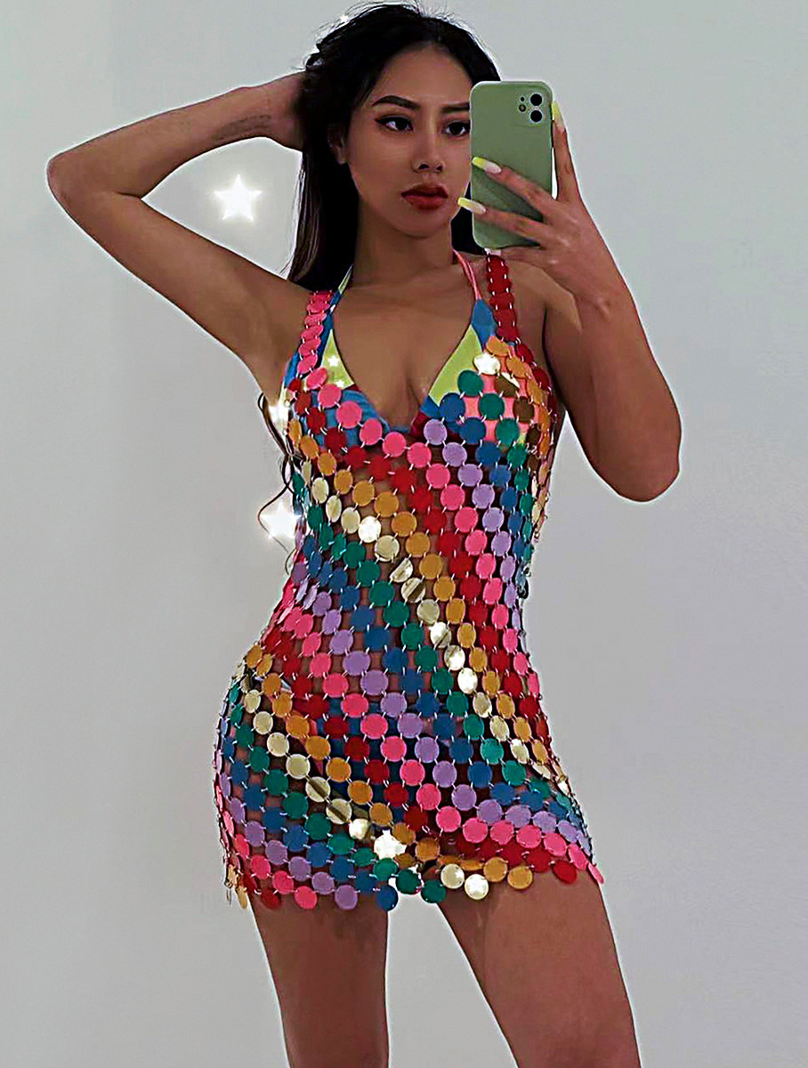 مثير عارية الذراعين بلينغ مرآة - مراجعة Body Jewelry For Backless Dress وسعره