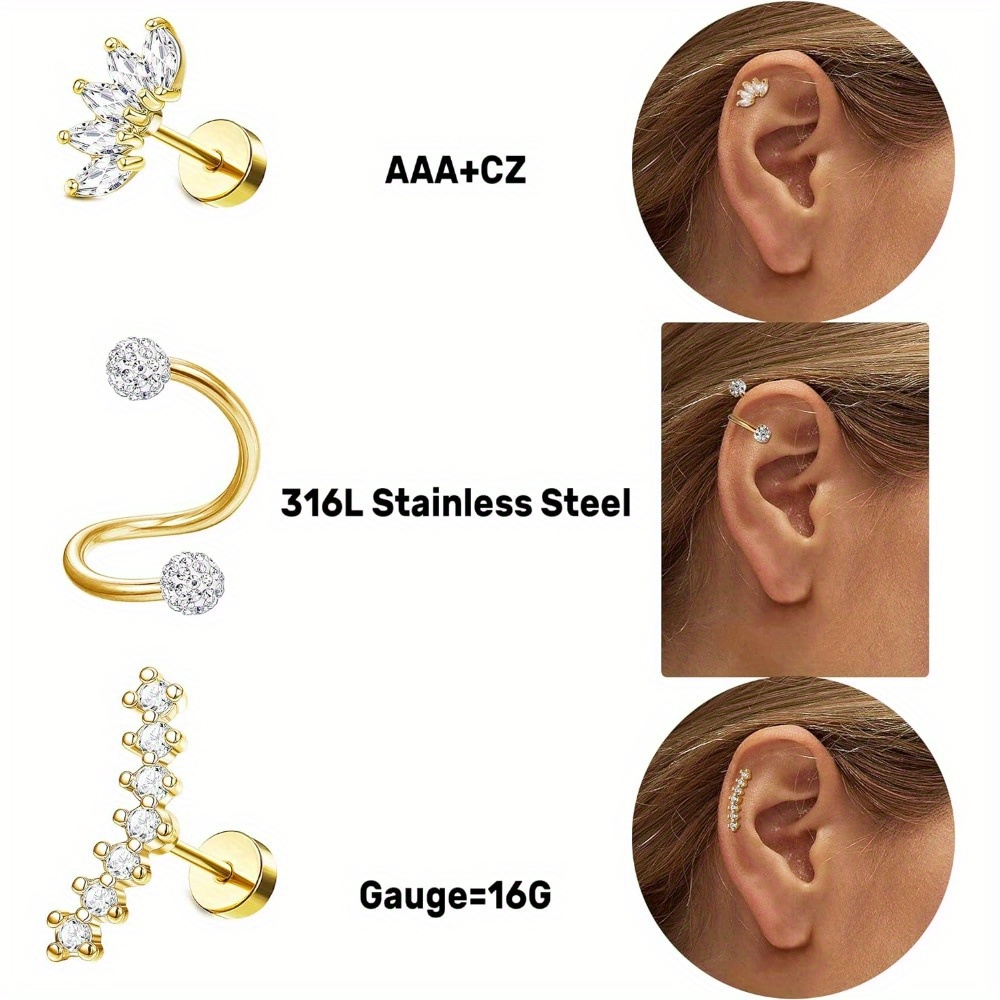 Drperfect-أقراط فولاذية جراحية - مراجعة Body Jewelry Surgical Steel وسعره